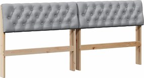vidaXL Ταπετσαρισμένο κεφαλάρι Ανοιχτό γκρι 180 cm