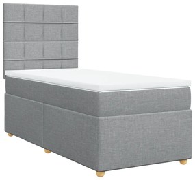 ΚΡΕΒΑΤΙ BOXSPRING ΜΕ ΣΤΡΩΜΑ ΑΝΟΙΧΤΟ ΓΚΡΙ 80X200 ΕΚ. ΥΦΑΣΜΑΤΙΝΟ 3291107