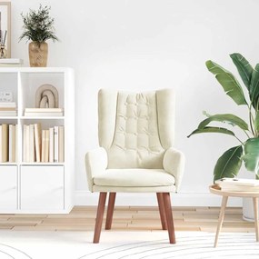 vidaXL Πολυθρόνα Κρεμ 63 x 67 x 94 εκ. Βελούδο