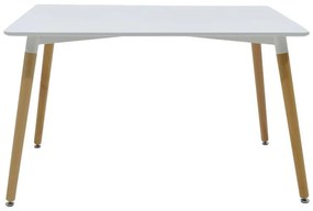 Σετ Τραπεζαρίας Natali-Julita 5τεμ MDF και pp σε λευκή-φυσική απόχρωση 120x80x76εκ 120x80x76 εκ.