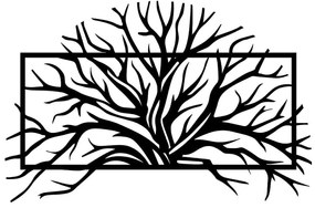 Διακοσμητικό Τοίχου Tree 891TNL2274 70x44cm Black Wallity Μέταλλο