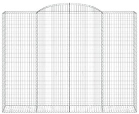 vidaXL Συρματοκιβώτια Τοξωτά 2 τεμ. 300x50x220/240 εκ. Γαλβαν. Ατσάλι