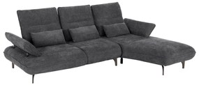 CORNER (RIGHT) SOFA-BED CONVERT  GREY FABRIC 283x188x100Hcm.