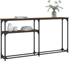 vidaXL Τραπέζι Κονσόλα Καφέ Δρυς 145x22,5x75 εκ. Επεξεργασμένο Ξύλο