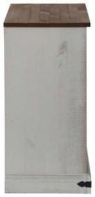 Sideboard HALDEN με συρόμενη πόρτα Λευκό 80x40x80 cm μασίφ ξύλο 4018422