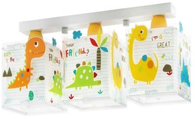 Φωτιστικό Οροφής Τρίφωτο Dinos 73453 White-Orange Ango Polypropylene