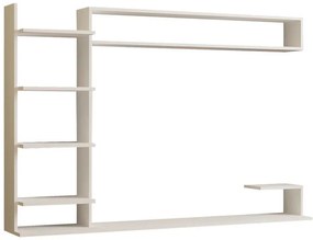 Σύνθετο σαλονιού επιτοίχιο Dilan λευκό 180x29,60x121,80 εκ. 180x29.6x121.8 εκ.