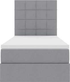 vidaXL Κρεβάτι με αποθηκευτικό χώρο και στρώμα 90 x 200 cm Πολυεστέρας