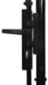 vidaXL Καγκελόπορτα Διπλή με Ακίδες Μαύρη 3 x 2 μ. Ατσάλινη