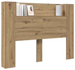 vidaXL Κρεβάτι με Κεφαλάρι με ράφι artisan δρυς Επεξεργασμένο ξύλο