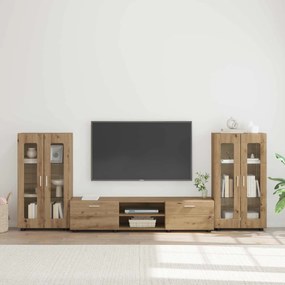 vidaXL Σετ επίπλου τηλεόρασης FLORIN 3 pcs Artisan Oak