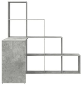 vidaXL Γωνιακό γραφείο Γκρι σκυροδέματος 101.5 x 149.5 x 149.5 εκ.