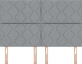 vidaXL Κεφαλάρι Ανοιχτό γκρι 144 cm ύφασμα