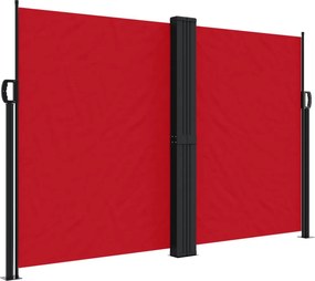 vidaXL Σκίαστρο Πλαϊνό Συρόμενο Κόκκινο 160 x 600 εκ.