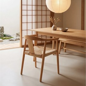 ΚΑΡΈΚΛΕΣ &amp; ΠΟΛΥΘΡΌΝΕΣ ATMOSPHERA YAMATO NAT WOOD DIN ARMCHAIR