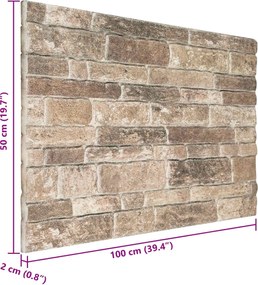 vidaXL Πάνελ τοίχου 10 pcs Πολύχρωμο 100 x 50 cm Αφρός EPS
