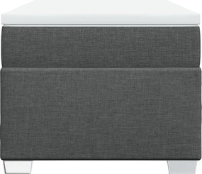 vidaXL Κρεβάτι Boxspring με Στρώμα Σκούρο Γκρι 80x200 εκ. Υφασμάτινο