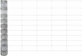 vidaXL Περίφραξη αγρού Ασημί 25 x 1 m Γαλβανισμένος χάλυβας