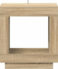 vidaXL Τραπεζάκι Πλευράς Sonoma Δρυς 60 x 40 x 65 εκ.