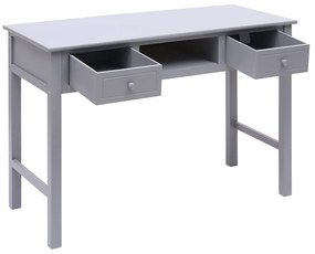 vidaXL Γραφείο Γκρι 108 x 45 x 76 εκ. από Μασίφ Ξύλο Παυλώνιας