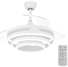POWERTECH ανεμιστήρας οροφής HLL-0112 με LED φως, 72W, Φ106x50cm, λευκός