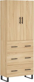 vidaXL Ντουλάπι Sonoma δρυς 69,5 x 34 x 180 εκ. από Επεξεργασμένο Ξύλο