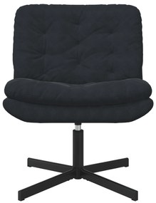 vidaXL Γυριστή Χαλαρωτική Καρέκλα Μαύρο 63 x 75 x 76 εκ Βελούδο
