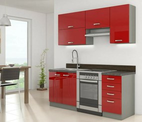 Σετ κουζίνας Upa 101, 180x50cm, 91 kg, Ινοσανίδες μέσης πυκνότητας, Πλαστικοποιημένη μοριοσανίδα | Epipla1.gr