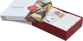 Σετ παπλωματοθήκη Lendell Cotton Box 4 τμχ Διπλή (200x220) χρώμα μέντα - λευκό