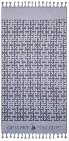 GREENWICH POLO CLUB ΠΕΤΣΕΤΑ-ΠΑΡΕΟ 90Χ170 3839 ΓΚΡΙ, ΜΑΥΡΟ