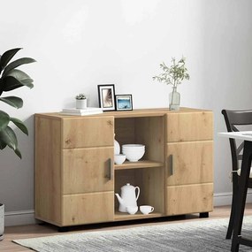vidaXL Πλαϊνό γραφείο με ράφι FLORIN Artisan Oak 88,5 x 30,5 x 55,5 εκ