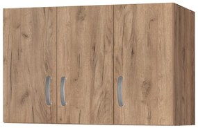 Πατάρι ντουλάπας Zelia pakoworld τρίφυλλο oak 90x42x60εκ