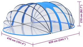 vidaXL Προστατευτικό Κάλυμμα Πισίνας Οβάλ 620x410x210 εκ.