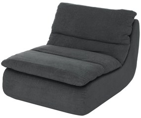 HOMCOM Σκαμπό δαπέδου με αφρό, πολυθρόνα, πολυθρόνα σαλονιού, υπνοδωματίου, γκρι