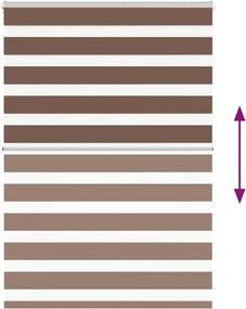 vidaXL Ζέβρα τυφλή Καφέ Πλάτος υφάσματος 90,9 εκ. Πολυεστέρας