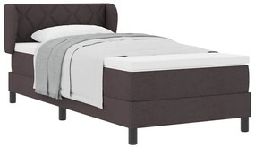 vidaXL Κρεβάτι box spring με στρώμα με στρώμα Σκούρο καφέ Σκούρο καφέ