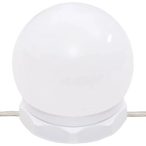 vidaXL Έπιπλο Καθρέπτη με LED Καφέ Δρυς 90x31,5x62 εκ.