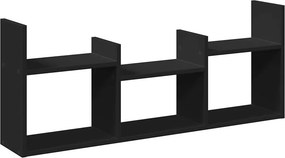 vidaXL Ντουλάπι Τοίχου Μαύρο 100x18x40 εκ. από Επεξεργασμένο Ξύλο