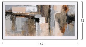 ΠΙΝΑΚΑΣ ΤΟΙΧΟΥ ABSTRACT  ΜΕ ΚΟΡΝΙΖΑ ΜΑΥΡΗ-ΚΑΜΒΑΣ 142x4.5x72Υεκ