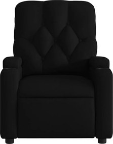 vidaXL Πολυθρόνα Μασάζ με Ανακλινόμενη Πόρτα Μαύρη Υφασμάτινη