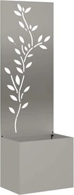 vidaXL Οθόνη Ιδιωτικότητας Κήπου Floral Σκ rusty 50 x 140 cm