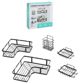 Σετ Γωνιακές Ραφιέρες Μπάνιου 5τμχ – Corner Shower Caddy-0284009-179717