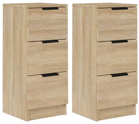 vidaXL Ντουλάπια 2 τεμ. Sonoma Δρυς 30x30x70 εκ. Επεξεργασμένο Ξύλο