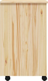 vidaXL Κινητό Ντουλάπι με Γραφείο με τροχούς MOSS Διαφανής Βερνίκι