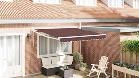 vidaXL Τέντα Πτυσσόμενη Αυτόματη Καφέ 300x250 εκ.