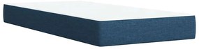 vidaXL Κρεβάτι Boxspring με Στρώμα Μπλε 100 x 200 εκ. Υφασμάτινο