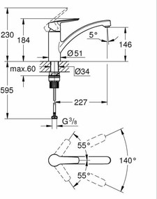 Μονή λαβή βρύση Grohe Start 324412432