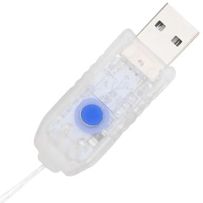 vidaXL Στεφάνι με 150 LED Θερμό λευκό 120 cm Ακρυλικό