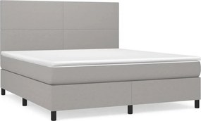 vidaXL Κρεβάτι Boxspring με Στρώμα Αν. Πράσινο 160x200εκ Υφασμάτινο