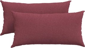 vidaXL Μαξιλάρι Καναπέ 2 pcs Κόκκινο 80 x 40 cm ύφασμα